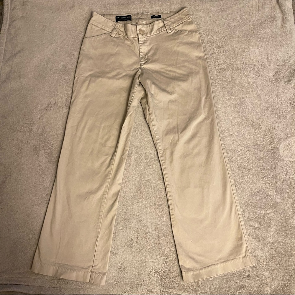 Lee Modern Series - Curvy Fit - Women's Cream Wide-Leg Jeans